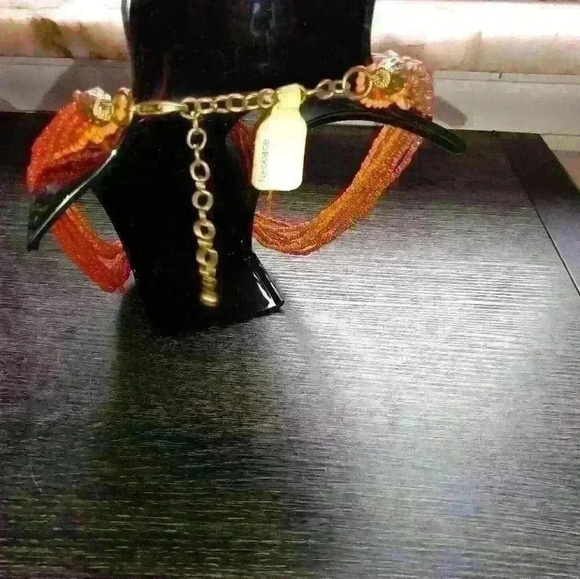 Warm Tone Beaded Necklace Multi Strand.Nwt - Picture 13 of 13